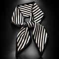 Black and white striped scarf