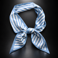 Blue and white striped scarf