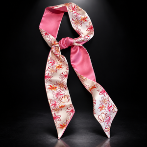 Pink floral scarf
